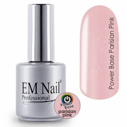 EM Nail baza hybrydowa UV/LED - Power Base Parisian Pink 15 ml