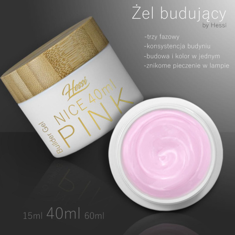 HESSI Żel budujący - NICE PINK 15ml