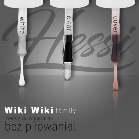 HESSI Żel budujący w pędzelku - WikiWiki Cover 15ml - żel bez piłowania