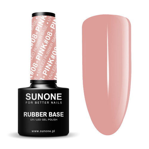 Baza kauczukowa Rubber Base Pink #08 12g SUNONE