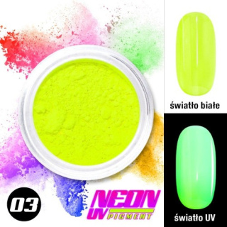 PIGMENT NEONOWY DO PAZNOKCI W PROSZKU NEON UV PIGMENT NR 03