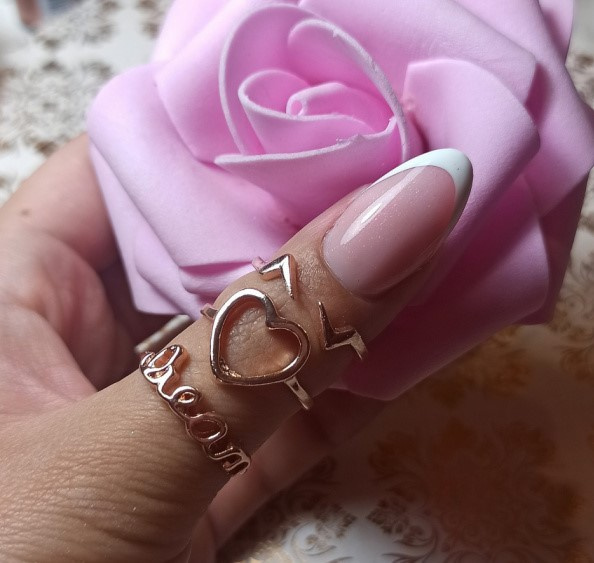 Pierścionki zestaw 3szt. - Rose Gold Z2 Pierścionki zestaw 3szt. - Rose Gold Z2