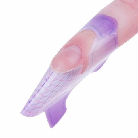 SZABLONY FORMY 500 SZT PLASTIKOWE PÓŁTRANSPARENTNE DO PAZNOKCI FLEXIBLE FIOLETOWY MOLLYLAC SZABLONY FORMY 500 SZT PLASTIKOWE PÓŁTRANSPARENTNE DO PAZNOKCI FLEXIBLE FIOLETOWY MOLLYLAC