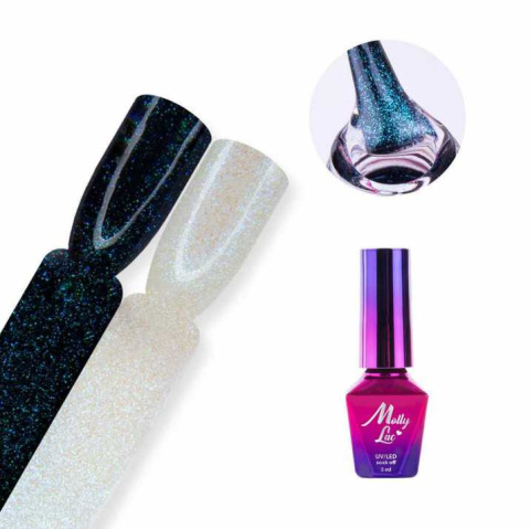TOP NO WIPE MAGIC MOOD MOLLYLAC Z DROBINKAMI SILVER BLUE 5ml TOP NO WIPE MAGIC MOOD MOLLYLAC Z DROBINKAMI SILVER BLUE 5ml
