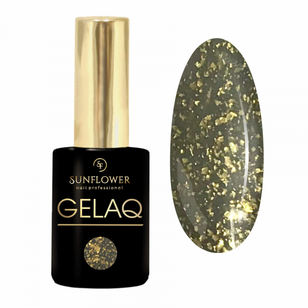 GELAQ - GOLD FLAKE EFFECT - BLACK 085