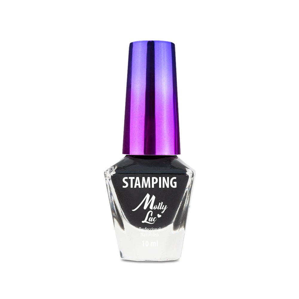 Lakier do stempli i stampingu MollyLac czarny 10 ml Nr 2 Lakier do stempli i stampingu MollyLac czarny 10 ml Nr 2