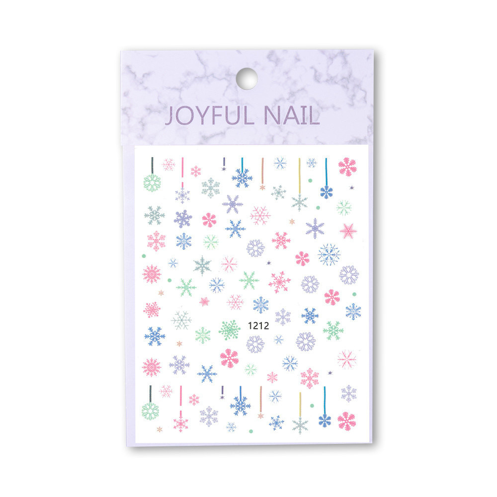 Naklejki do paznokci cienkie samoprzylepne świąteczne Joyful Nail Nr 1212 Naklejki do paznokci cienkie samoprzylepne świąteczne Joyful Nail Nr 1212