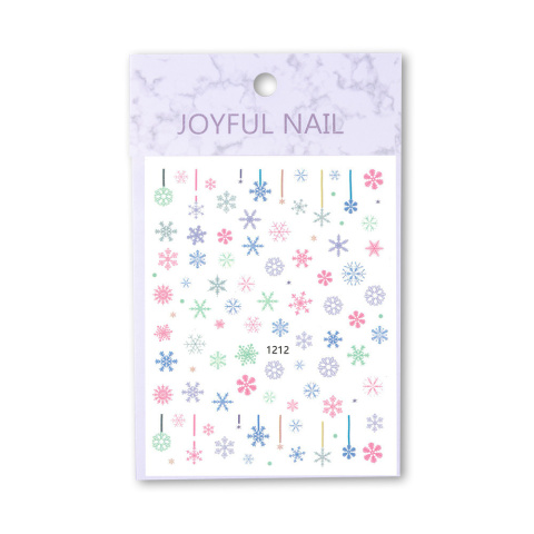 Naklejki do paznokci cienkie samoprzylepne świąteczne Joyful Nail Nr 1212