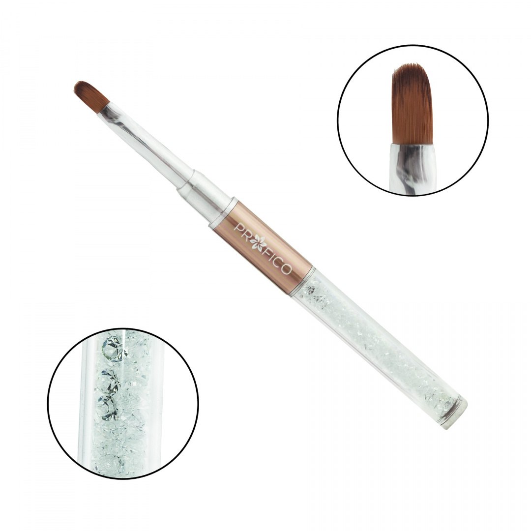 PROFICO Pędzelek do żelu#6 półokrągły Crystal P11 PROFICO Pędzelek do żelu#6 półokrągły Crystal P11