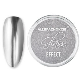 Pyłek lustrzany efekt do zdobień paznokci Glass Effect Silver Nr 2