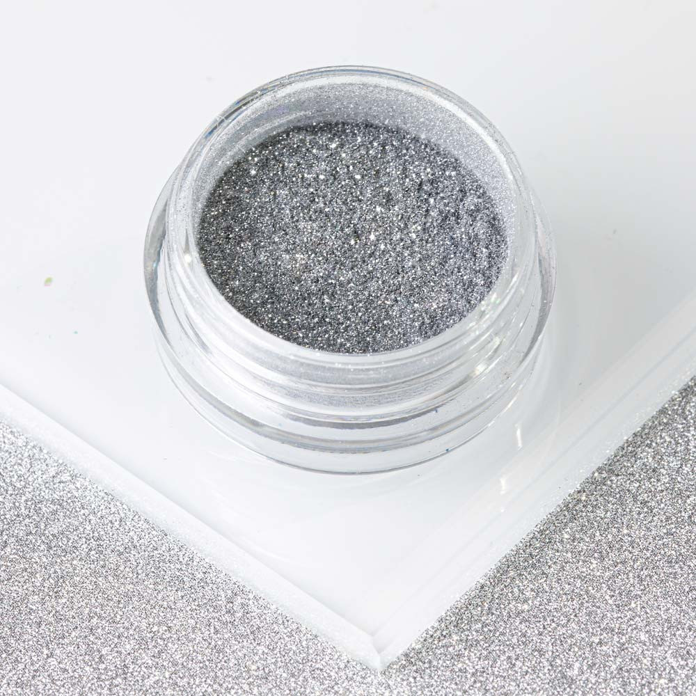 Pyłek lustrzany efekt do zdobień paznokci Glass Effect Silver Nr 2 Pyłek lustrzany efekt do zdobień paznokci Glass Effect Silver Nr 2