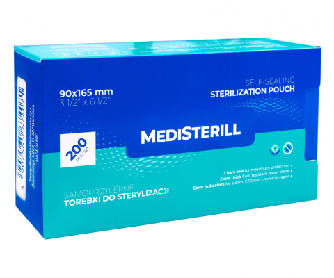 MediSterill Torebki do sterylizacji 9 x 16,5 cm 200 szt.