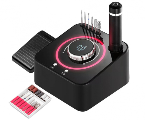 Frezarka – 80W – do Manicure, Paznokci, Pedicure 40000 RPM - Czarna Frezarka – 80W – do Manicure, Paznokci, Pedicure 40000 RPM - Czarna