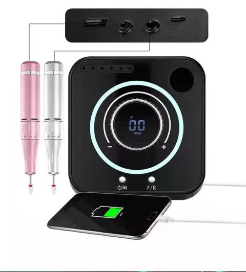 Frezarka – 80W – do Manicure, Paznokci, Pedicure 40000 RPM - Czarna Frezarka – 80W – do Manicure, Paznokci, Pedicure 40000 RPM - Czarna