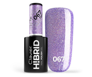 H!BRID Lakier hybrydowy brokatowy, glitter – 067 – Purple Tiara