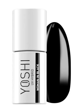 YOSHI Lakier Hybrydowy UV Hybrid Woman In Black 6 Ml - 605