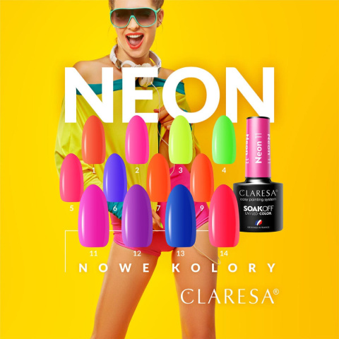 CLARESA Lakier Hybrydowy NEON 11 -5g