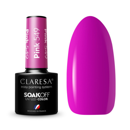 CLARESA Lakier Hybrydowy PINK 549 -5g