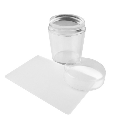 Duży stempel silikonowy ze ściągaczką i zatyczką ochronną Clear Duży stempel silikonowy ze ściągaczką i zatyczką ochronną Clear