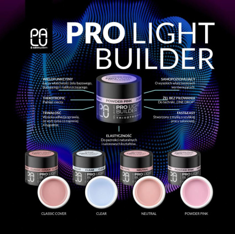 PALU Żel Budujący PRO LIGHT BUILDER POWDER PINK - 45g