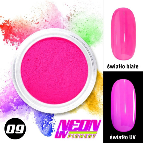 Pigment neonowy do paznokci w proszku neon uv Nr 09