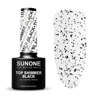 SUNONE lakier hybrydowy top shimmer black 5g