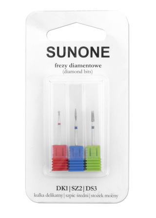 SUNONE Frezy Diamentowe 3szt - DK1/DSZ2/DS3