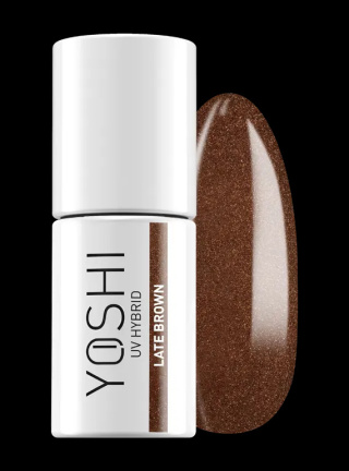 Yoshi Lakier Hybrydowy UV Hybrid Late Brown 6 Ml – 318