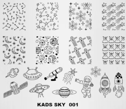 Kads Blaszka do stempli 001 - SKY