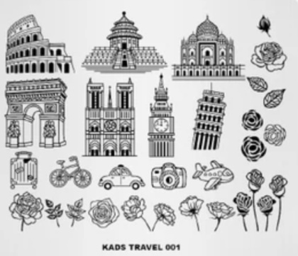 Kads Blaszka do stempli 001- TRAVEL