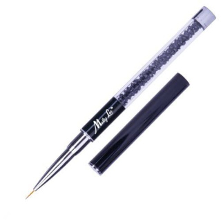 MollyLac Pędzelek do zdobień Nail Art Brush naturalne włosie czarny długość włosia 11mm