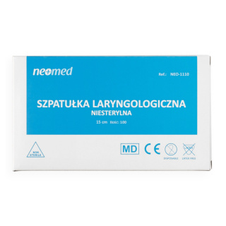 NeoMed - Szpatułki Drewniane Do Wosku - Szerokie - 15 cm x 1,5 cm (100 szt.)