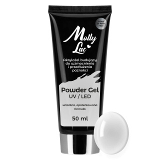 Powder Gel akrylożel budujący Mollylac Hema/di-Hema free Clear 50 ml Nr 01