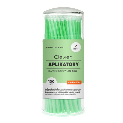 Aplikatory Bezwłókienkowe do rzęs – 100szt – 2mm