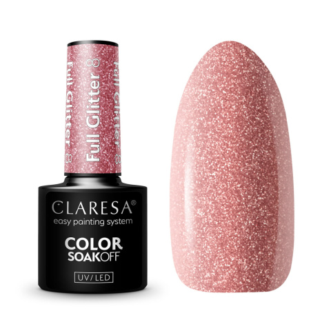 CLARESA LAKIER HYBRYDOWY FULL GLITTER 8 5G