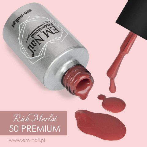 EM Nail Lakier hybrydowy Premium Rich Merlot 50