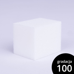 Mała luksusowa kostka polerska czterostronna biała 100/100