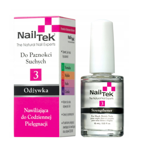 Odżywka do paznokci nawilżająca do codziennej pielęgnacji NailTek Protection Plus Nr 3