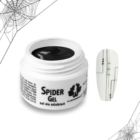 Żel do zdobień Spider Gel Czarny Black 3 ml