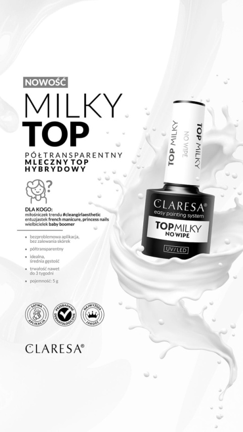 CLARESA Top Milky No wipe- 5g