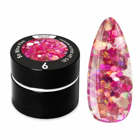 Premium Glitter Art Gel Be Mine Pink 6