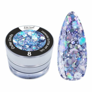 EM Nail Premium Glitter Art Gel Outer Limits 8