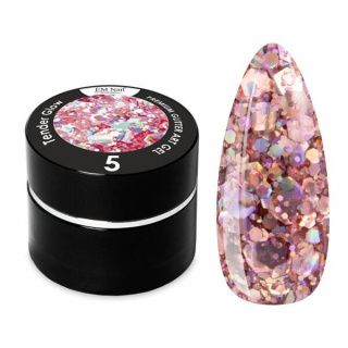 EM Nail Premium Glitter Art Gel Tender Glow 5