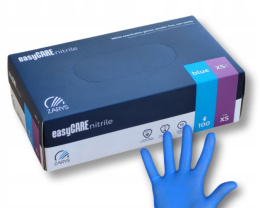 Rękawiczki NITRYLOWE diagnostyczne EASYCARE niebieskie ZARYS 100 szt. XS