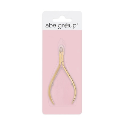 Aba Group Cążki do skórek - dwusprężynowe, złote, 5mm (1133)