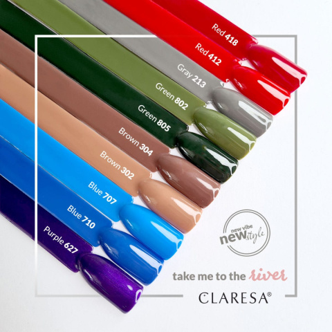 Claresa Lakier hybrydowy BROWN 302 -5g