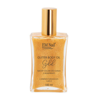 EM Nail Glitter Body Oil Gold 100 ml