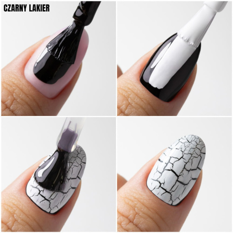 Lakier hybrydowy Molly Nails Crackle Gel white Nr 157 8g