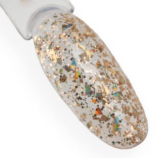 Lakier hybrydowy MollyLac Crushed Diamonds Lady in Gold 5 g Nr 535