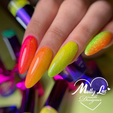 Lakier hybrydowy MollyLac Flashing Lights Neon Caribbean Crush HEMA/Di-HEMA Free 5 g Nr 641